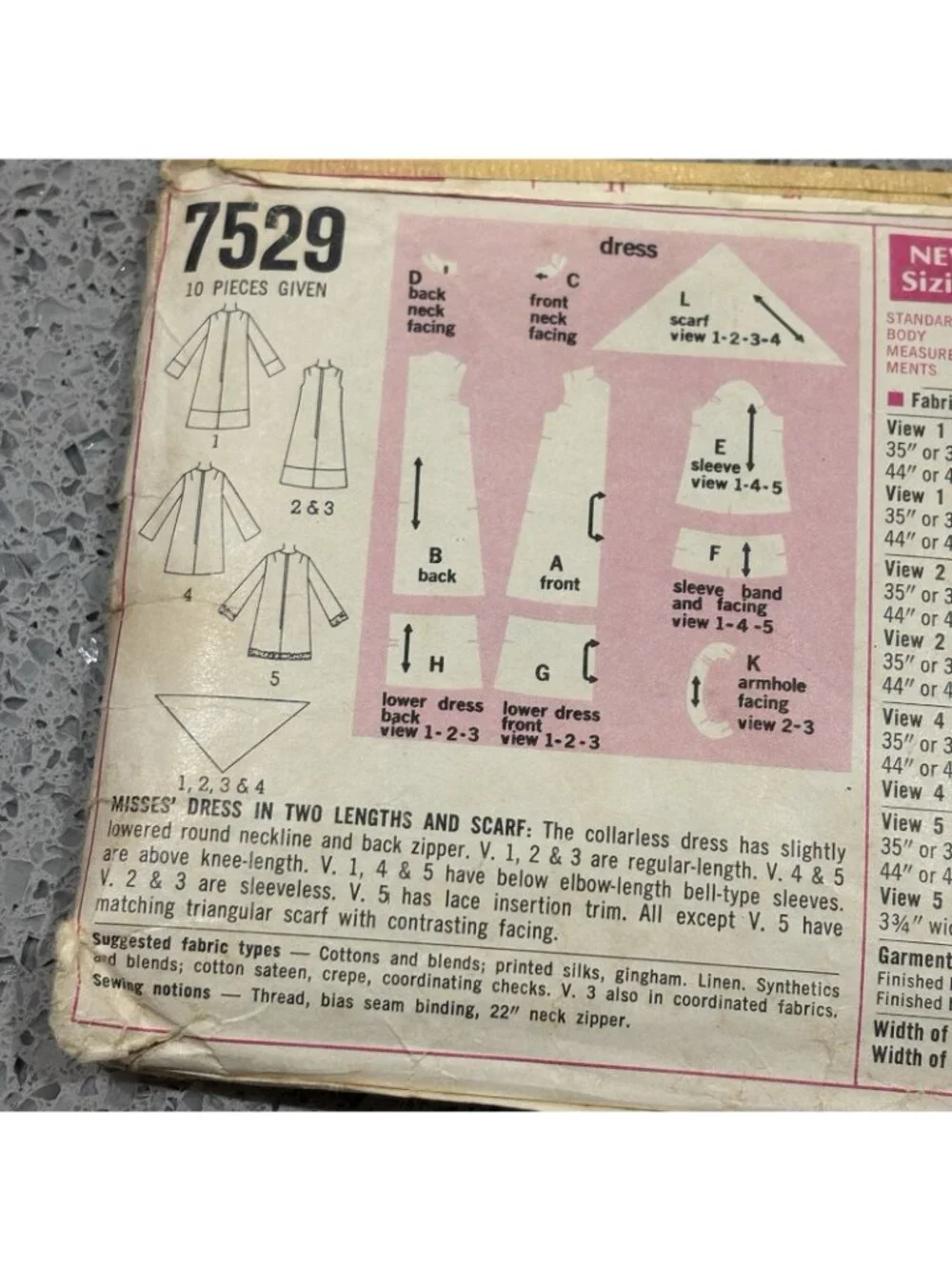 Vintage 1960s Dress Women’s Clothes Pattern 14/16 Simplicity Mini MIDI